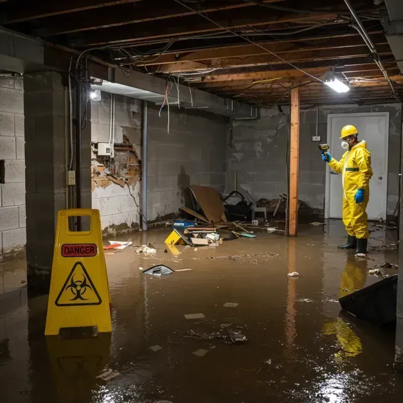 Flooded Basement Electrical Hazard in Connelly Springs, NC Property